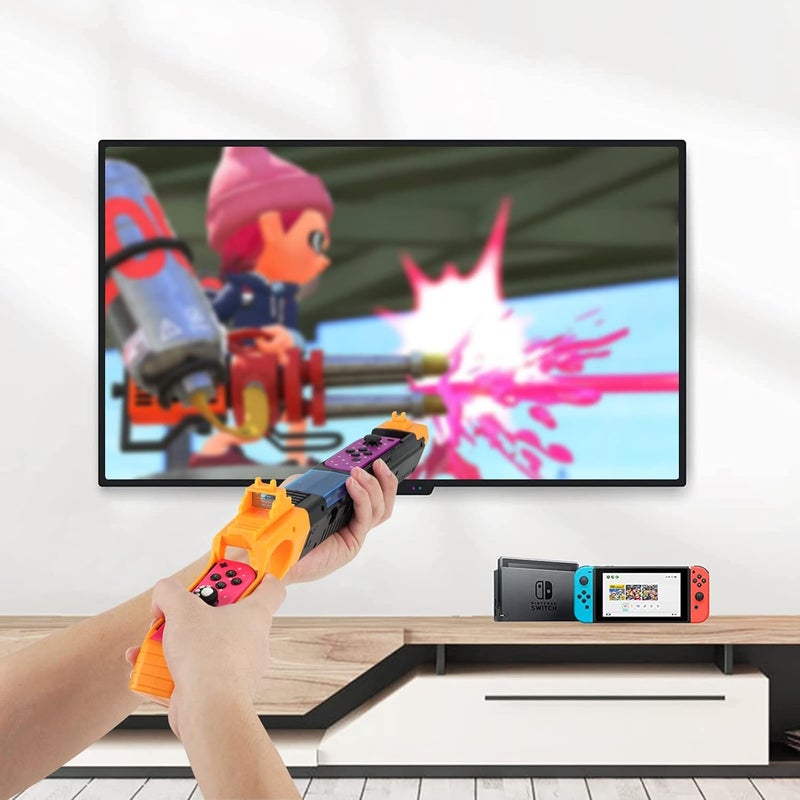 Geekria Game Gun Compatible with Nintendo Switch/OLED Joy-Cons Grip, Fit for Splatoon, Resident Evil, Hunting Simulator, Wolfenstein, Sniper Elite, Juarez, Type Shooting Gaming Accessories - Image 4
